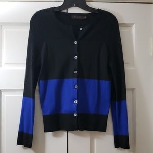Black and blue cardigan